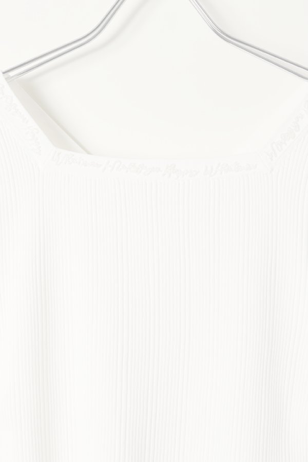 画像2:  {SOLD} グレースコンチネンタル｜GRACE CONTINENTAL レースアップリブニットトップ{0121143043-01WHT-BAS} (2)