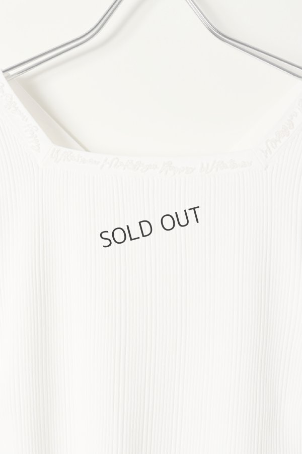 画像2: {SOLD}グレースコンチネンタル｜GRACE CONTINENTAL レースアップリブニットトップ{0121143043-01WHT-BAS} (2)