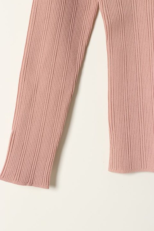 画像4: 【 40%OFF セール19,800円→11,880円】 グレースコンチネンタル|GRACE CONTINENTAL レースアップリブニットトップ{0121143043-04PNK-BAS} (4)