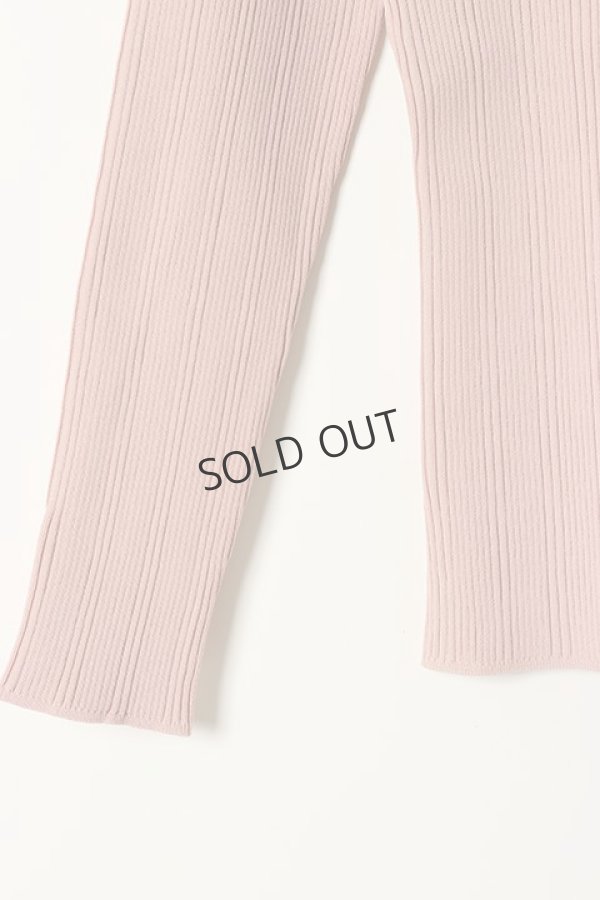 画像4: {SOLD}グレースコンチネンタル｜GRACE CONTINENTAL レースアップリブニットトップ{0121143043-04PNK-BAS} (4)
