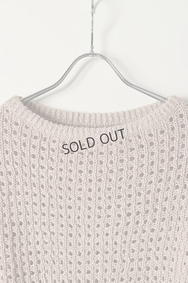 画像2: {SOLD}グレースコンチネンタル|GRACE CONTINENTAL メッシュフリルニットトップ{0121243025-03BEG-BAS} (2)