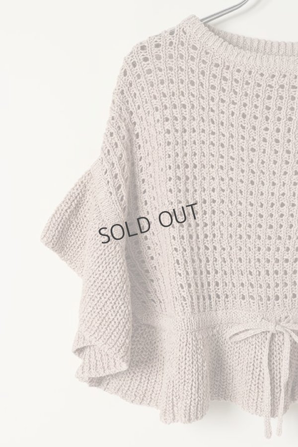 画像3: {SOLD}グレースコンチネンタル|GRACE CONTINENTAL メッシュフリルニットトップ{0121243025-03BEG-BAS} (3)