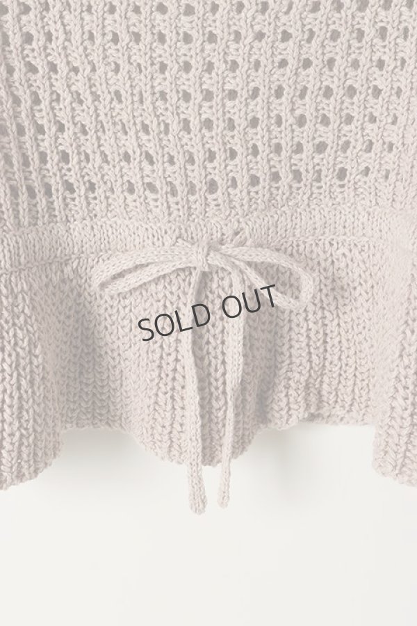 画像4: {SOLD}グレースコンチネンタル|GRACE CONTINENTAL メッシュフリルニットトップ{0121243025-03BEG-BAS} (4)