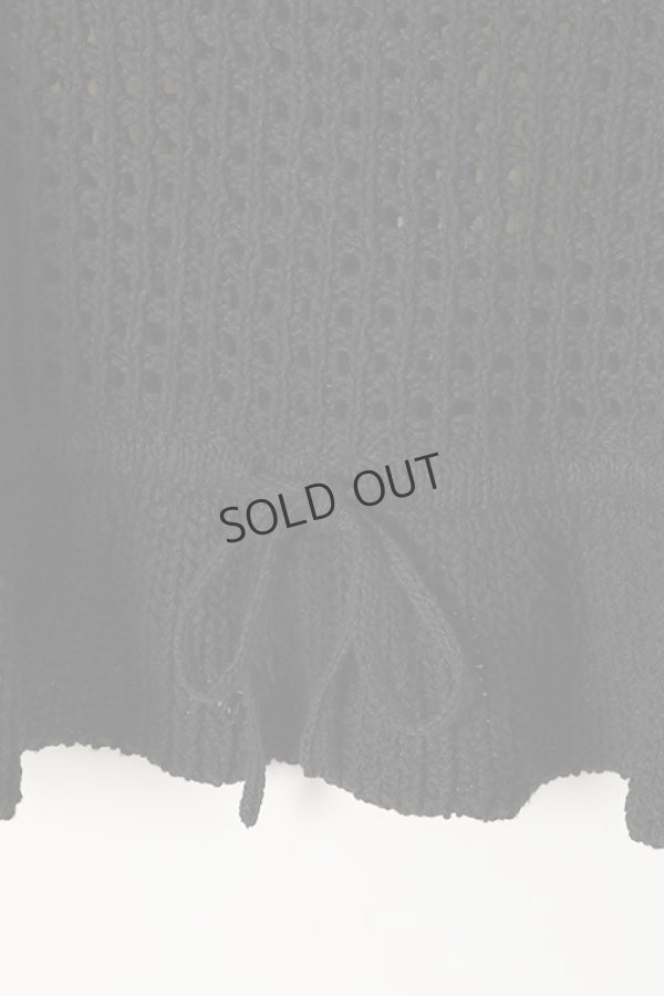 画像4: {SOLD}グレースコンチネンタル｜GRACE CONTINENTAL メッシュフリルニットトップ{0121243025-27BLK-BAS} (4)