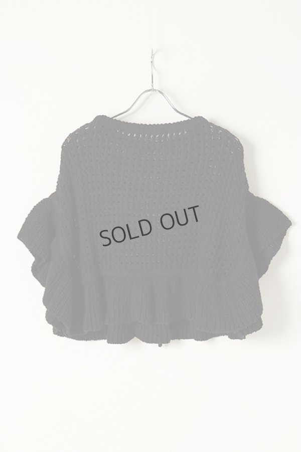 画像5: {SOLD}グレースコンチネンタル｜GRACE CONTINENTAL メッシュフリルニットトップ{0121243025-27BLK-BAS} (5)