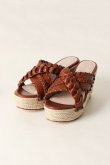 画像1: 【 40%OFF セール26,400円→15,840円】 グレースコンチネンタル｜GRACE CONTINENTAL レザーウェッジサンダル{0121272502-21BRW-BAS} (1)