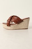 画像5: 【 40%OFF セール26,400円→15,840円】 グレースコンチネンタル｜GRACE CONTINENTAL レザーウェッジサンダル{0121272502-21BRW-BAS} (5)
