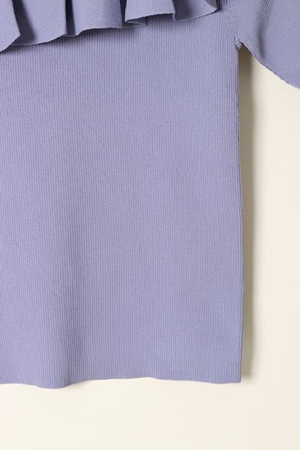 画像4: 【 40%OFF セール20,900円→12,540円】 グレースコンチネンタル|GRACE CONTINENTAL サイドフリルリブニットトップ{0121343111-09LVD-BAA} (4)