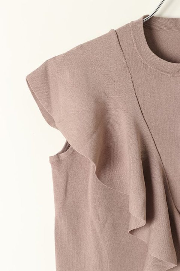 画像4: 【 40%OFF セール20,900円→12,540円】 グレースコンチネンタル|GRACE CONTINENTAL フリル切替ニットトップ{0121343138-03BEG-BAA} (4)