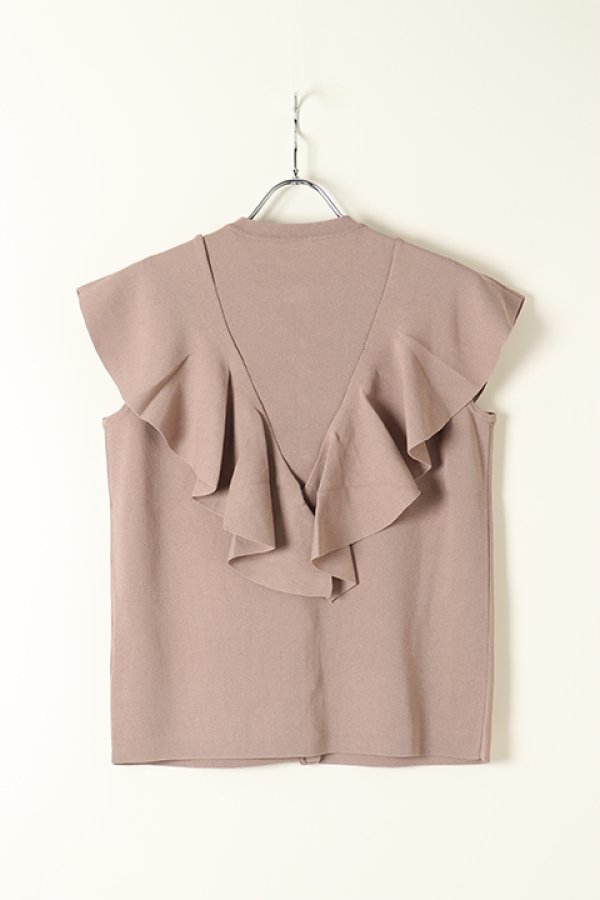 画像5: 【 40%OFF セール20,900円→12,540円】 グレースコンチネンタル|GRACE CONTINENTAL フリル切替ニットトップ{0121343138-03BEG-BAA} (5)