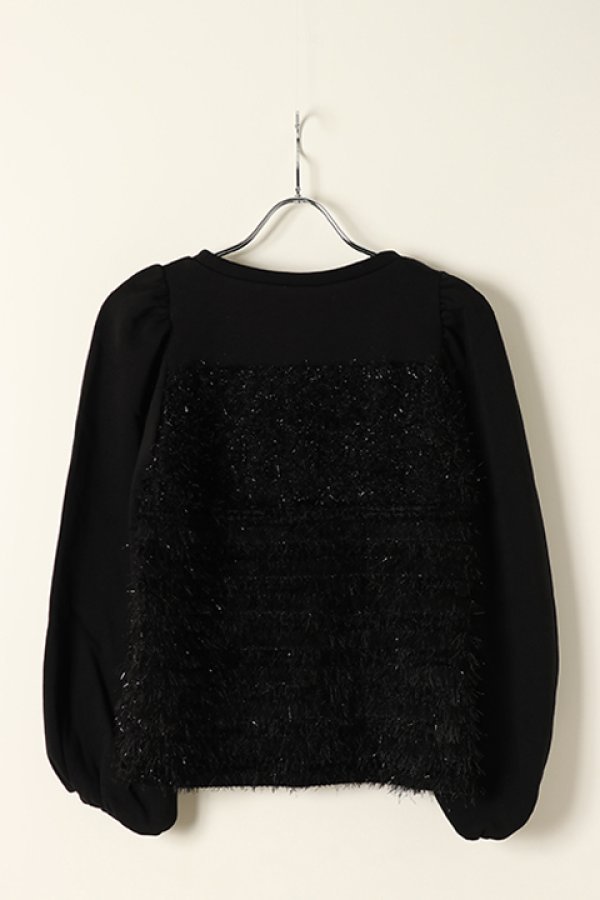 画像5: 【 40%OFF セール24,200円→14,520円】 グレースコンチネンタル|GRACE CONTINENTAL カットソーコンビパフ袖トップ {0121442129-27BLK-BAA} (5)