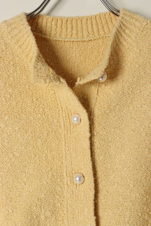 画像3: 【 40%OFF セール24,200円→14,520円】 グレースコンチネンタル|GRACE CONTINENTAL カールニットカーディガン{0122153015-11YEL-BBS} (3)