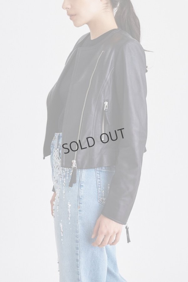 画像4: {SOLD}グレースコンチネンタル|GRACE CONTINENTAL ライダースショートジャケット{0122304080-27BLK-BBA} (4)