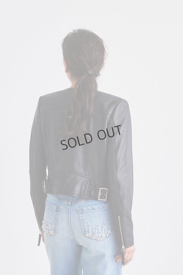画像5: {SOLD}グレースコンチネンタル|GRACE CONTINENTAL ライダースショートジャケット{0122304080-27BLK-BBA} (5)