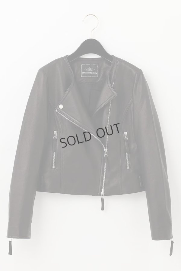 画像11: {SOLD}グレースコンチネンタル|GRACE CONTINENTAL ライダースショートジャケット{0122304080-27BLK-BBA} (11)