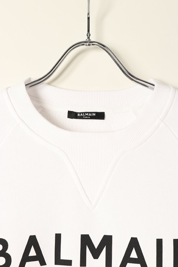 画像2: 【 30%OFF セール78,100円→54,670円】 BALMAIN バルマン BH2 C&S SWEAT PRINT LOGO{12JQ005B151-GAB-BAA} (2)