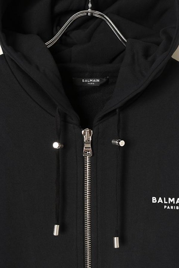 画像2: 【 30%OFF セール125,400円→87,780円】 BALMAIN バルマン BH2 C&S ZIP-H SMALL FLOCK LOGO{12JX000B150-EAB-BAA} (2)