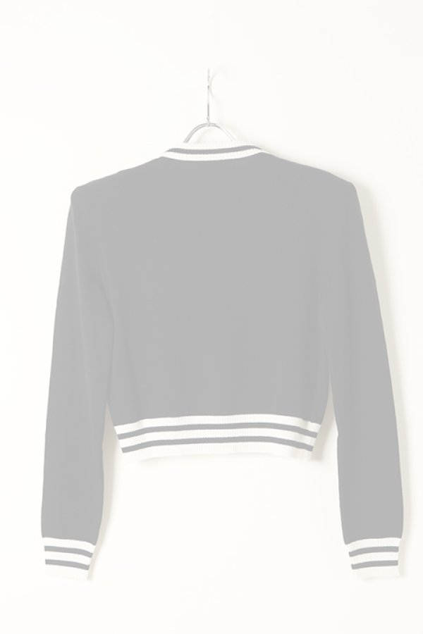 画像6:   BALMAIN バルマン BF1 KNIT CROPPED MESH LOGO{12KA000K225-EAB-BAA} (6)