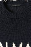画像2: {SOLD}BALMAIN バルマン BH1 KNIT TOP LOGO MERINO{12KD000K027-SAJ-BAA} (2)