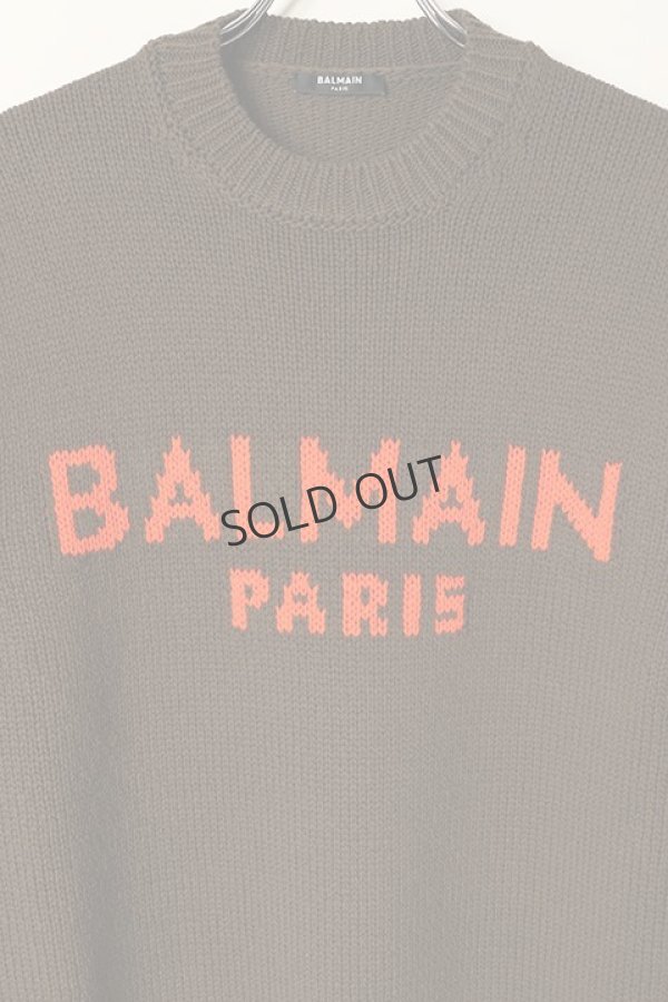 画像3: {SOLD}BALMAIN バルマン BH2 KNIT TOP LOGO MERINO{12MKD000K027-UCZ-BAA} (3)