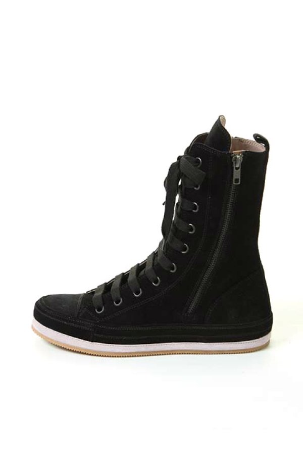 画像1: ANN DEMEULEMEESTER アンドゥムルメステール SHOES SCAMOSCIATO NERO + SCAMOSCIATO GLICINE{1314234302099/131-4234-302-099(21-03-931040-913)-ACS} (1)