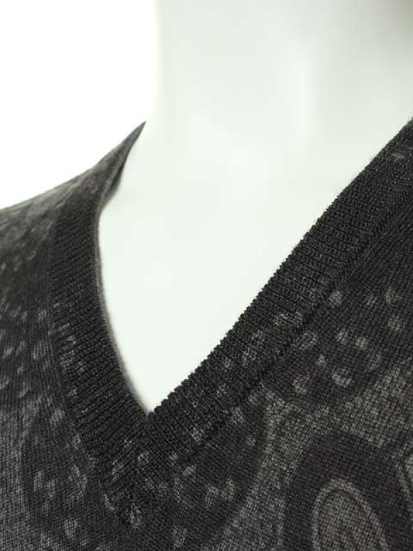 画像3: 【 50%OFF セール91,300円→45,650円】 ETRO エトロ V-NECK WOOL STAMPATO　ニット{14092-9572-0002-ACA} (3)