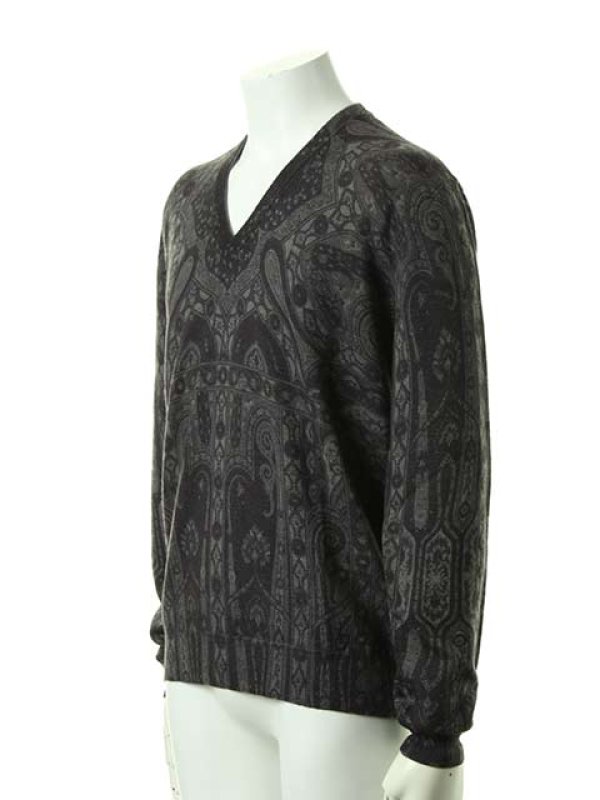 画像5: 【 50%OFF セール91,300円→45,650円】 ETRO エトロ V-NECK WOOL STAMPATO　ニット{14092-9572-0002-ACA} (5)