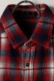 画像3: 【 50%OFF セール｜35,200円→17,600円】 roarguns ロアーガンズ "PISTOL"&"SON OF GOD" CORD EMBROIDERY ONE WASH FLANNEL CHECK SHAGGY RAISING SHIRT{-ADA} (3)