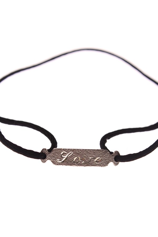 画像2: 【 20%OFF セール15,400円→12,320円】 roarguns ロアーガンズ roar×NEMESIS "LOVE" PLATE BRACELET{-ADS} (2)