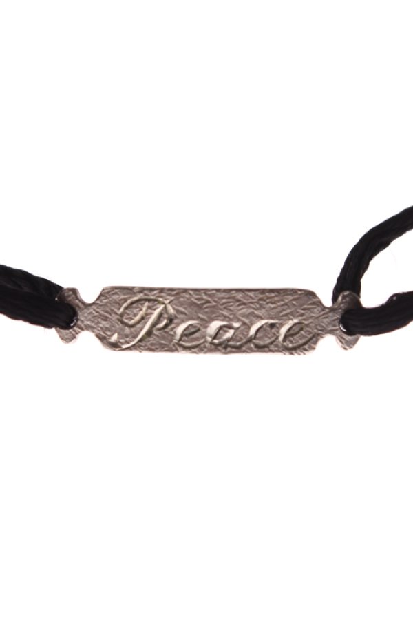 画像2: 【 20%OFF セール15,400円→12,320円】 roarguns ロアーガンズ roar×NEMESIS "PEACE" PLATE BRACELET{-ADS} (2)