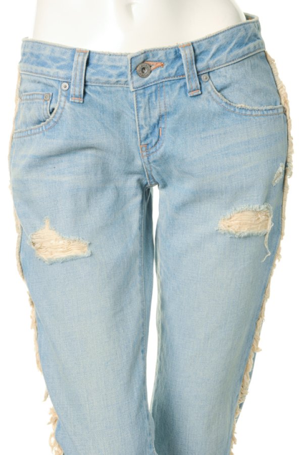 画像4: ▽ 70%OFF アウトレットセール22,000円→6,600円▽ NINE ナイン フリンジデニムPNT{-} (4)