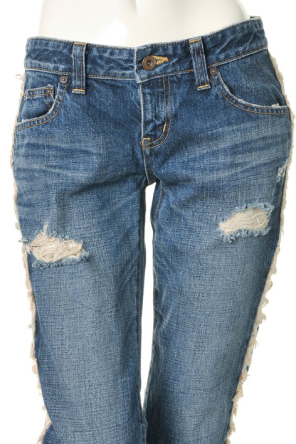 画像4: ▽ 70%OFF アウトレットセール22,000円→6,600円▽ NINE ナイン フリンジデニムPNT{-} (4)