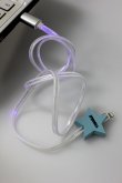 画像5: {SOLD}IPHORIA アイフォリア Lightning Cable for Apple -glow in the dark！-Blue Star【充電ケーブル】{-AHS} (5)