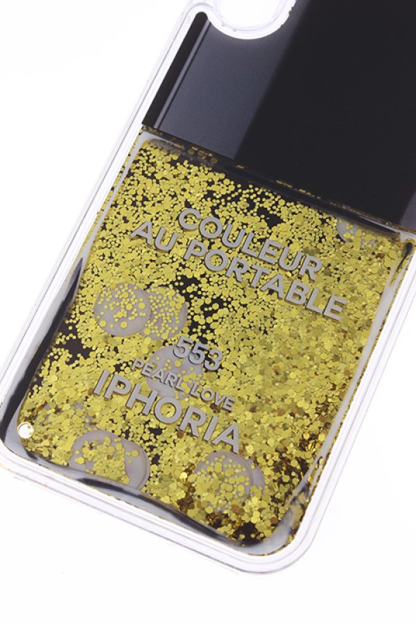 画像5: ▽ 60%OFF アウトレットセール|8,470円→3,388円▽ IPHORIA アイフォリア Nail Polish Black with Golden Glitter【リキッドコレクション】【iPhone X】{-AHS} (5)