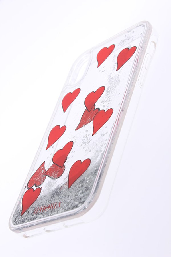 画像2: ▽ 60%OFF アウトレットセール|8,470円→3,388円▽ IPHORIA アイフォリア Transparent with Floating Red Hearts【リキッドコレクション】【iPhone X】{-AHS} (2)
