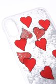 画像4: 【 60%OFF セール｜8,470円→3,388円】 IPHORIA アイフォリア Transparent with Floating Red Hearts【リキッドコレクション】【iPhone X】{-AHS} (4)