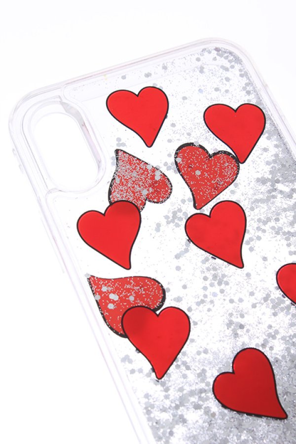 画像4: ▽ 60%OFF アウトレットセール|8,470円→3,388円▽ IPHORIA アイフォリア Transparent with Floating Red Hearts【リキッドコレクション】【iPhone X】{-AHS} (4)