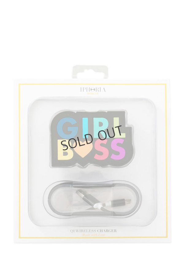 画像1: {SOLD}IPHORIA アイフォリア QI Wireless charger -Girlboss Is Power【ワイヤレス充電バッテリー】{-AIS} (1)