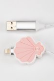 画像2: {SOLD}IPHORIA アイフォリア Lightning Cable for Apple -glow in the dark！-Seashell【充電ケーブル】{-AIA} (2)
