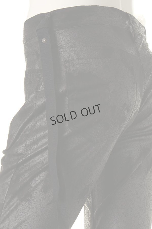 画像4: {SOLD}SEIGEKI 青激 セイゲキ レザーニットパンツ{-AFS} (4)