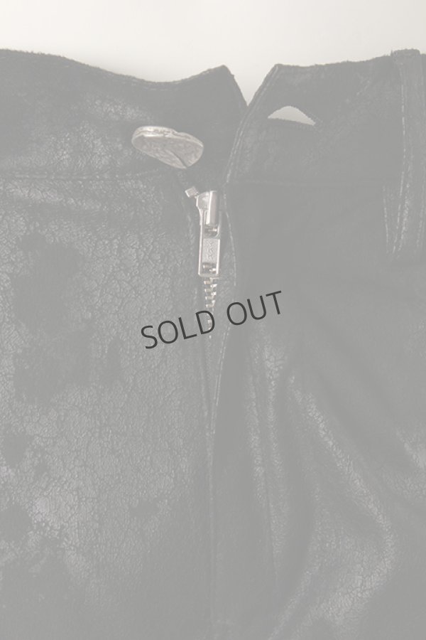 画像5: {SOLD}SEIGEKI 青激 セイゲキ レザーニットパンツ{-AFS} (5)