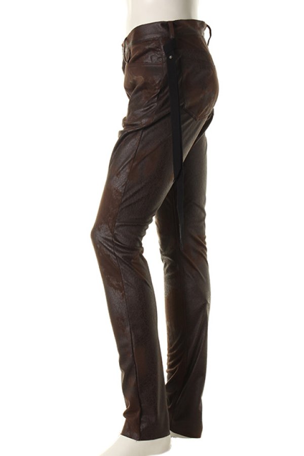 画像3: 【 50%OFF セール42,900円→21,450円】 SEIGEKI 青激 セイゲキ レザーニットパンツ{-AFS} (3)