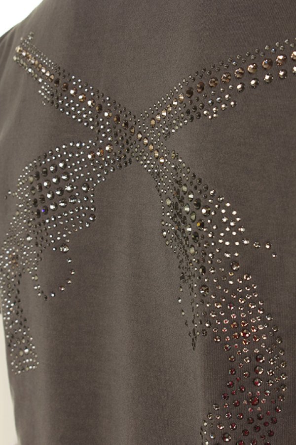 画像4: 【 50%OFF セール48,510円→24,255円】 roarguns ロアーガンズ 【PRODUCT PIGMENT DYE】"PISOTL"SWAROVSKI CRYSTAL FREEDOM JERSEY S/S{-AFS} (4)