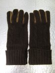 画像2: ETRO エトロ KNIT + LEATHER GLOVE{-} (2)