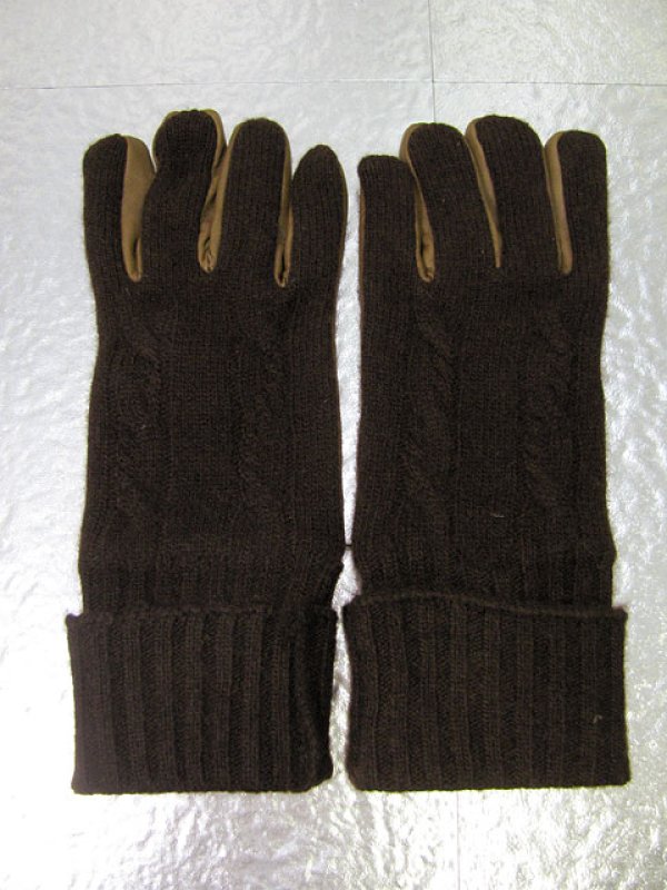 画像2: 【 50%OFF セール58,300円→29,150円】 ETRO エトロ KNIT + LEATHER GLOVE{-} (2)