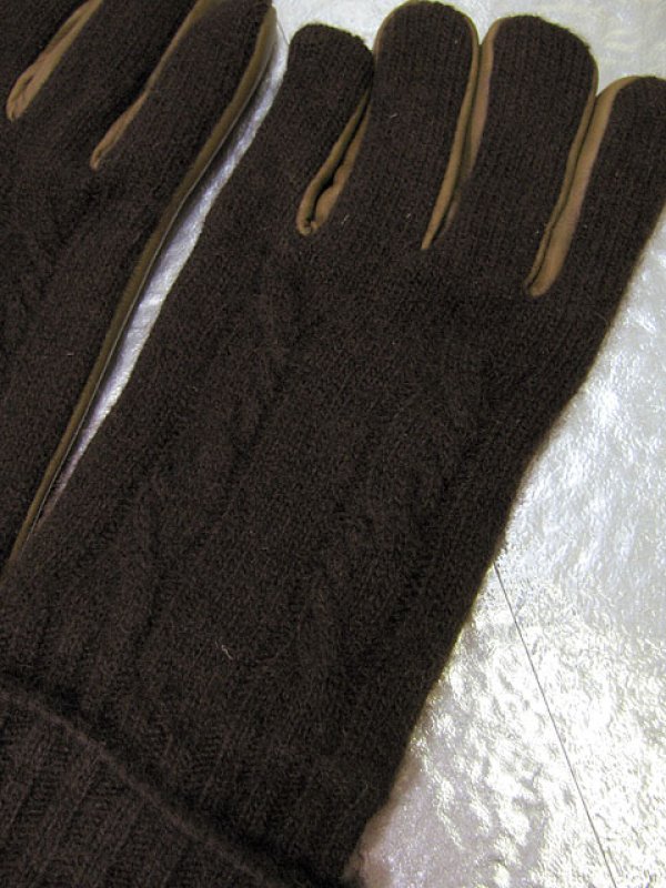 画像4: 【 50%OFF セール58,300円→29,150円】 ETRO エトロ KNIT + LEATHER GLOVE{-} (4)