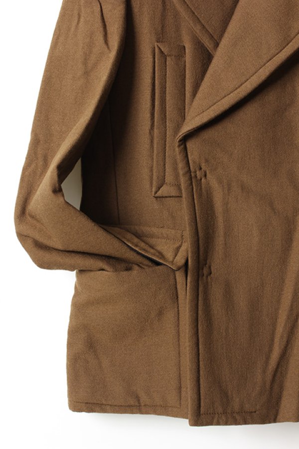 画像4: 【 50%OFF セール213,950円→106,975円】 ANN DEMEULEMEESTER アンドゥムルメステール DB PEA COAT GERALDI KHAKI{1808-3008-196-049-KHAKI-AHA} (4)