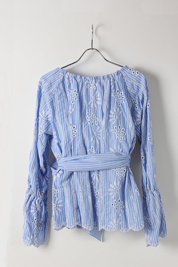 画像5: 【 40%OFF セール36,300円→21,780円】 グレースコンチネンタル|GRACE CONTINENTAL カットワークカシュクールブラウス{-AHS} (5)