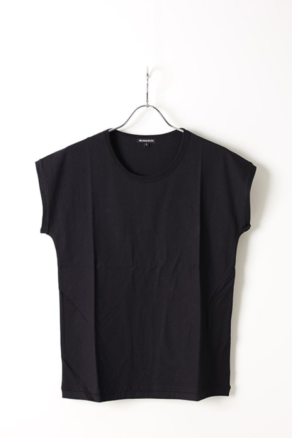 画像1: ANN DEMEULEMEESTER アンドゥムルメステール T-SHIRT UNICOTTON BLACK{1901-3802-240-099-BLK-AIS} (1)