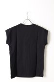 画像2: ANN DEMEULEMEESTER アンドゥムルメステール T-SHIRT UNICOTTON BLACK{1901-3802-240-099-BLK-AIS} (2)